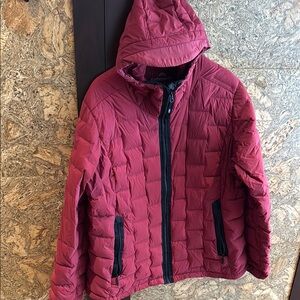 Kathmandu Women's Puffer Jacket - Burgundy and Black